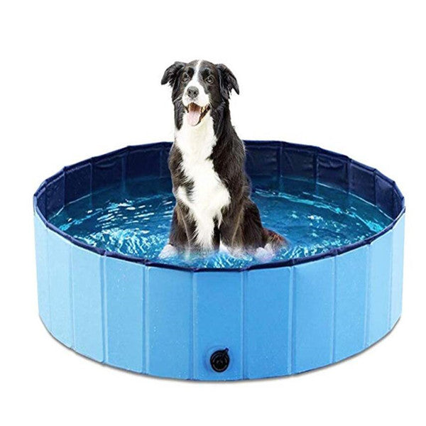 Foldable Dog Pool - Portable Pet Swimming & Bathing Tub for Large Dogs