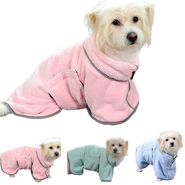 Microfiber Dog Towel - Ultra Absorbent Quick Dry Pet Bathrobe for Dogs & Cats