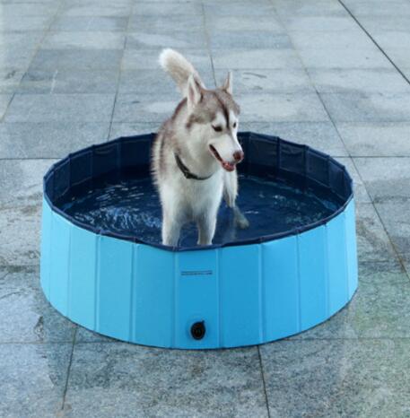 Foldable Dog Pool - Portable Pet Swimming & Bathing Tub for Large Dogs