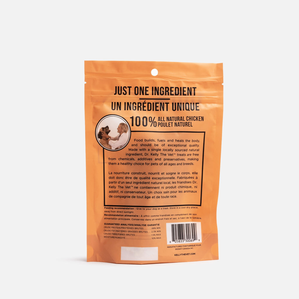 Dr. Kelly 100% Natural Chicken Dog Treats - Single Ingredient Protein Snacks (100g)