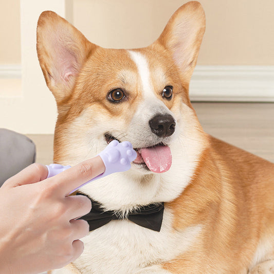 Finger Toothbrush for Small Dogs - Soft Silicone Dental Care