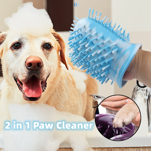 Dog Paw Cleaner Cup - Portable Pet Foot Washer with Soft Silicone Bristles