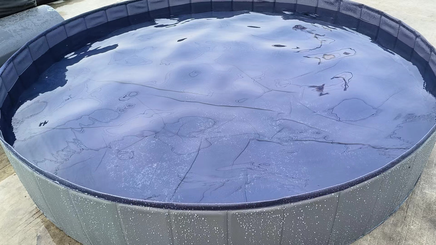 Foldable Dog Pool - Portable Pet Swimming & Bathing Tub for Large Dogs