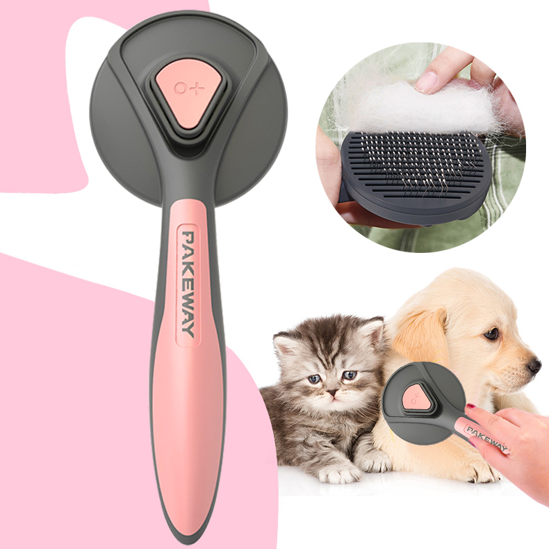 Eco-Friendly Pet Grooming Brush - Self-Cleaning Cat & Dog Hair Comb