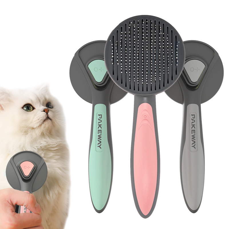 Eco-Friendly Pet Grooming Brush - Self-Cleaning Cat & Dog Hair Comb