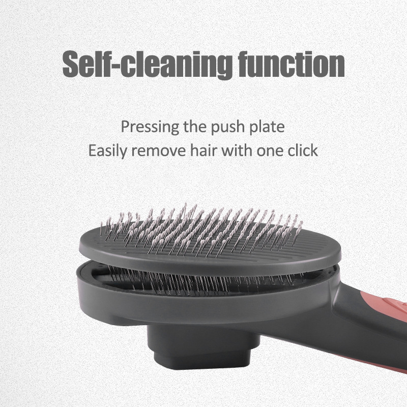 Eco-Friendly Pet Grooming Brush - Self-Cleaning Cat & Dog Hair Comb